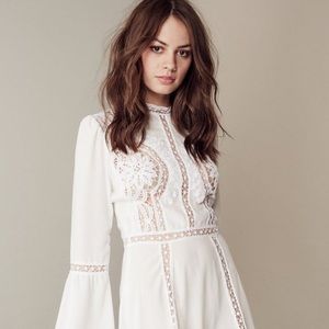 NWT White Crochet mini dress
